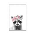 Picture of Flower Crown Raccoon _GroupedProduct_Rectangle_Portrait_Mini_ _GroupedProduct_Rectangle_Portrait_Canvas_Framed_