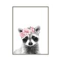 Picture of Flower Crown Raccoon _GroupedProduct_Rectangle_Portrait_Mini_ _GroupedProduct_Rectangle_Portrait_Canvas_Framed_