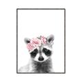 Picture of Flower Crown Raccoon _GroupedProduct_Rectangle_Portrait_Mini_ _GroupedProduct_Rectangle_Portrait_Canvas_Framed_