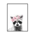 Picture of Flower Crown Raccoon _GroupedProduct_Rectangle_Portrait_Mini_ _GroupedProduct_Rectangle_Portrait_Canvas_Framed_