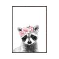 Picture of Flower Crown Raccoon _GroupedProduct_Rectangle_Portrait_Mini_ _GroupedProduct_Rectangle_Portrait_Canvas_Framed_