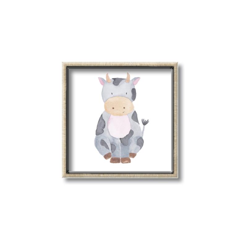 Picture of Nursery Cow _GroupedProduct_Square_Mini_ _GroupedProduct_Square_Canvas_Framed_