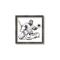 Picture of Goalie Sketch  _GroupedProduct_Square_Mini_ _GroupedProduct_Square_Canvas_Framed_