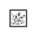 Picture of Goalie Sketch  _GroupedProduct_Square_Mini_ _GroupedProduct_Square_Canvas_Framed_