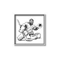 Picture of Goalie Sketch  _GroupedProduct_Square_Mini_ _GroupedProduct_Square_Canvas_Framed_