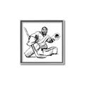 Picture of Goalie Sketch  _GroupedProduct_Square_Mini_ _GroupedProduct_Square_Canvas_Framed_