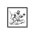 Picture of Goalie Sketch  _GroupedProduct_Square_Mini_ _GroupedProduct_Square_Canvas_Framed_