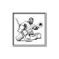 Picture of Goalie Sketch  _GroupedProduct_Square_Mini_ _GroupedProduct_Square_Canvas_Framed_