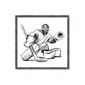 Picture of Goalie Sketch  _GroupedProduct_Square_Mini_ _GroupedProduct_Square_Canvas_Framed_