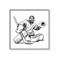 Picture of Goalie Sketch  _GroupedProduct_Square_Mini_ _GroupedProduct_Square_Canvas_Framed_