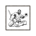 Picture of Goalie Sketch  _GroupedProduct_Square_Mini_ _GroupedProduct_Square_Canvas_Framed_