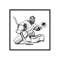 Picture of Goalie Sketch  _GroupedProduct_Square_Mini_ _GroupedProduct_Square_Canvas_Framed_