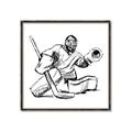 Picture of Goalie Sketch  _GroupedProduct_Square_Mini_ _GroupedProduct_Square_Canvas_Framed_