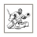 Picture of Goalie Sketch  _GroupedProduct_Square_Mini_ _GroupedProduct_Square_Canvas_Framed_