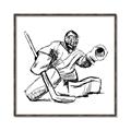 Picture of Goalie Sketch  _GroupedProduct_Square_Mini_ _GroupedProduct_Square_Canvas_Framed_