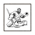 Picture of Goalie Sketch  _GroupedProduct_Square_Mini_ _GroupedProduct_Square_Canvas_Framed_