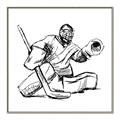 Picture of Goalie Sketch  _GroupedProduct_Square_Mini_ _GroupedProduct_Square_Canvas_Framed_
