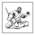 Picture of Goalie Sketch  _GroupedProduct_Square_Mini_ _GroupedProduct_Square_Canvas_Framed_