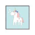 Picture of My Little Unicorn II _GroupedProduct_Square_Mini_ _GroupedProduct_Square_Canvas_Framed_