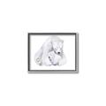 Picture of Polar Bear Mom and Baby _GroupedProduct_Rectangle_Landscape_Mini_ _GroupedProduct_Rectangle_Landscape_Canvas_Framed_