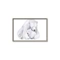Picture of Polar Bear Mom and Baby _GroupedProduct_Rectangle_Landscape_Mini_ _GroupedProduct_Rectangle_Landscape_Canvas_Framed_