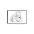 Picture of Polar Bear Mom and Baby _GroupedProduct_Rectangle_Landscape_Mini_ _GroupedProduct_Rectangle_Landscape_Canvas_Framed_