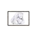 Picture of Polar Bear Mom and Baby _GroupedProduct_Rectangle_Landscape_Mini_ _GroupedProduct_Rectangle_Landscape_Canvas_Framed_