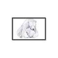 Picture of Polar Bear Mom and Baby _GroupedProduct_Rectangle_Landscape_Mini_ _GroupedProduct_Rectangle_Landscape_Canvas_Framed_