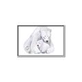 Picture of Polar Bear Mom and Baby _GroupedProduct_Rectangle_Landscape_Mini_ _GroupedProduct_Rectangle_Landscape_Canvas_Framed_