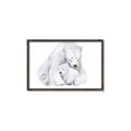 Picture of Polar Bear Mom and Baby _GroupedProduct_Rectangle_Landscape_Mini_ _GroupedProduct_Rectangle_Landscape_Canvas_Framed_