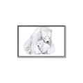 Picture of Polar Bear Mom and Baby _GroupedProduct_Rectangle_Landscape_Mini_ _GroupedProduct_Rectangle_Landscape_Canvas_Framed_