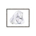 Picture of Polar Bear Mom and Baby _GroupedProduct_Rectangle_Landscape_Mini_ _GroupedProduct_Rectangle_Landscape_Canvas_Framed_
