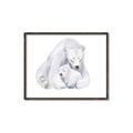 Picture of Polar Bear Mom and Baby _GroupedProduct_Rectangle_Landscape_Mini_ _GroupedProduct_Rectangle_Landscape_Canvas_Framed_
