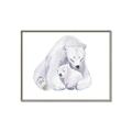Picture of Polar Bear Mom and Baby _GroupedProduct_Rectangle_Landscape_Mini_ _GroupedProduct_Rectangle_Landscape_Canvas_Framed_