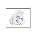Picture of Polar Bear Mom and Baby _GroupedProduct_Rectangle_Landscape_Mini_ _GroupedProduct_Rectangle_Landscape_Canvas_Framed_