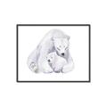 Picture of Polar Bear Mom and Baby _GroupedProduct_Rectangle_Landscape_Mini_ _GroupedProduct_Rectangle_Landscape_Canvas_Framed_