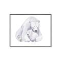 Picture of Polar Bear Mom and Baby _GroupedProduct_Rectangle_Landscape_Mini_ _GroupedProduct_Rectangle_Landscape_Canvas_Framed_