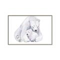 Picture of Polar Bear Mom and Baby _GroupedProduct_Rectangle_Landscape_Mini_ _GroupedProduct_Rectangle_Landscape_Canvas_Framed_