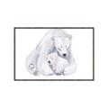 Picture of Polar Bear Mom and Baby _GroupedProduct_Rectangle_Landscape_Mini_ _GroupedProduct_Rectangle_Landscape_Canvas_Framed_