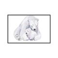Picture of Polar Bear Mom and Baby _GroupedProduct_Rectangle_Landscape_Mini_ _GroupedProduct_Rectangle_Landscape_Canvas_Framed_