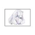 Picture of Polar Bear Mom and Baby _GroupedProduct_Rectangle_Landscape_Mini_ _GroupedProduct_Rectangle_Landscape_Canvas_Framed_