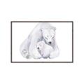Picture of Polar Bear Mom and Baby _GroupedProduct_Rectangle_Landscape_Mini_ _GroupedProduct_Rectangle_Landscape_Canvas_Framed_