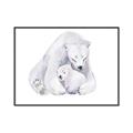 Picture of Polar Bear Mom and Baby _GroupedProduct_Rectangle_Landscape_Mini_ _GroupedProduct_Rectangle_Landscape_Canvas_Framed_