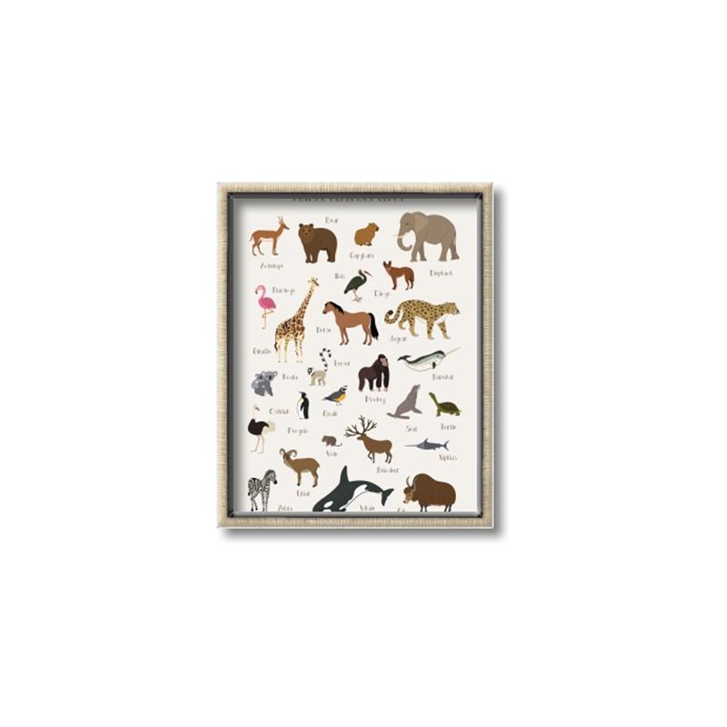 Picture of Animal Alphabet _GroupedProduct_Rectangle_Portrait_Canvas_Framed_