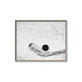 Picture of Ice Hockey stick and puck _GroupedProduct_Rectangle_Landscape_Mini_ _GroupedProduct_Rectangle_Landscape_Canvas_Framed_