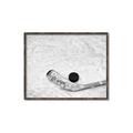 Picture of Ice Hockey stick and puck _GroupedProduct_Rectangle_Landscape_Mini_ _GroupedProduct_Rectangle_Landscape_Canvas_Framed_