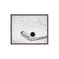 Picture of Ice Hockey stick and puck _GroupedProduct_Rectangle_Landscape_Mini_ _GroupedProduct_Rectangle_Landscape_Canvas_Framed_
