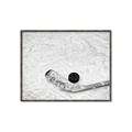 Picture of Ice Hockey stick and puck _GroupedProduct_Rectangle_Landscape_Mini_ _GroupedProduct_Rectangle_Landscape_Canvas_Framed_