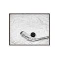 Picture of Ice Hockey stick and puck _GroupedProduct_Rectangle_Landscape_Mini_ _GroupedProduct_Rectangle_Landscape_Canvas_Framed_