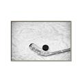 Picture of Ice Hockey stick and puck _GroupedProduct_Rectangle_Landscape_Mini_ _GroupedProduct_Rectangle_Landscape_Canvas_Framed_